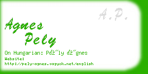 agnes pely business card